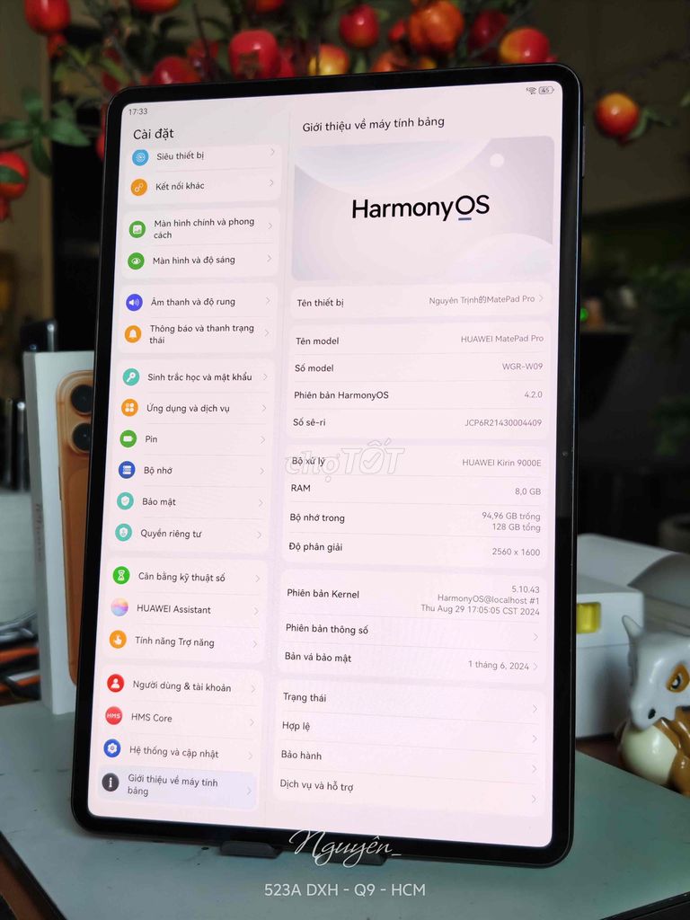 Huawei MatePad Pro 12.6 8GB/128GB Đen. Mua bán Máy tính bảng tại Thành phố Thủ Đức Tp Hồ Chí Minh được đăng bởi Nguyên hình 1