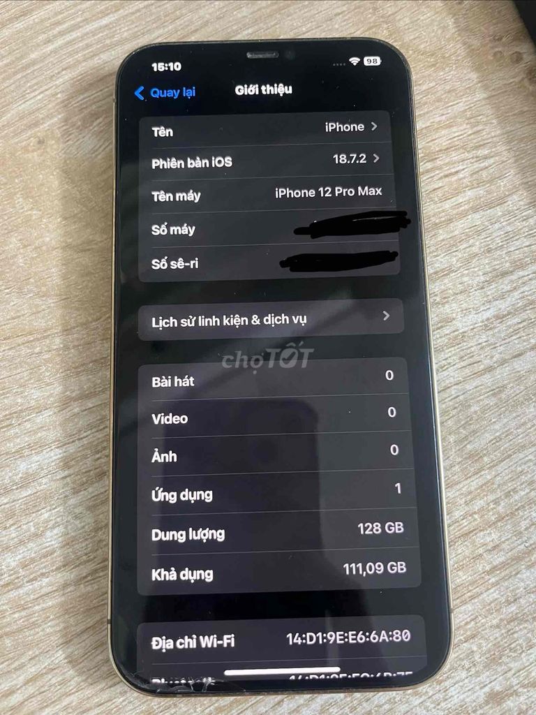 Apple iPhone 12 Pro Max 128GB Vàng LL/A. Mua bán Điện thoại tại Quận Hà Đông Hà Nội được đăng bởi trần văn sang hình 1