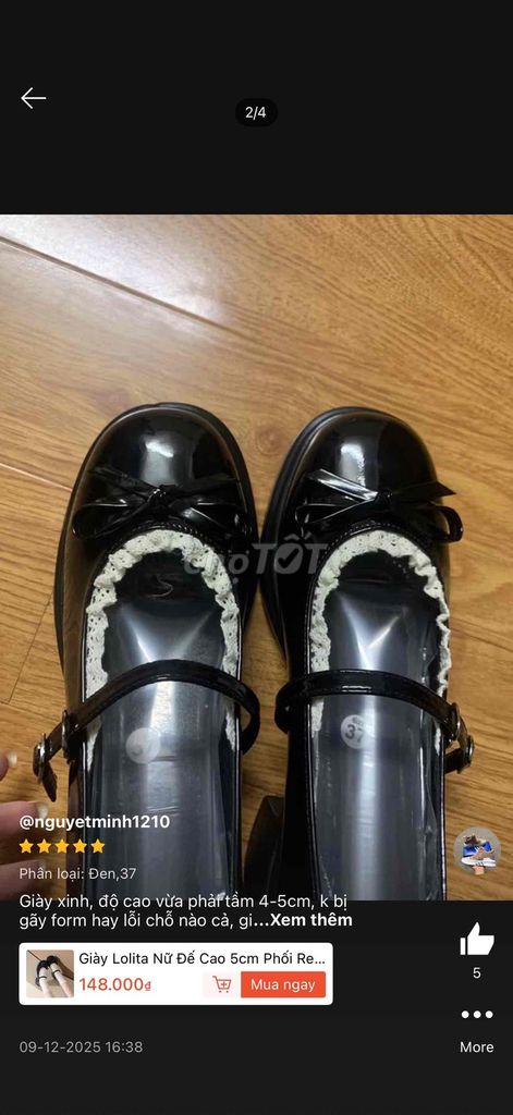 Giày cao gót Nữ Đen 5cm. Mua bán Giày dép tại Quận Đống Đa Hà Nội được đăng bởi thuyduong hình 1