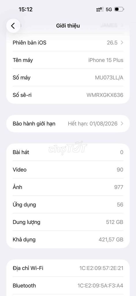 Apple iPhone 15 Plus 512GB Xanh lá Mỹ. Mua bán Điện thoại tại Huyện Củ Chi Tp Hồ Chí Minh được đăng bởi Lê Đức Duy hình 1