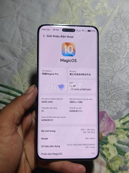 Honor Magic 6 Pro 12GB/256GB Xám. Mua bán Điện thoại tại Quận 1 Tp Hồ Chí Minh được đăng bởi Hội Đồ Điện Tử hình 1