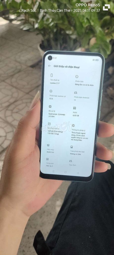 Realme c17 ram 6 bn 128G camera đẹp. Loa to. Mua bán Điện thoại tại Quận Bình Thuỷ Cần Thơ được đăng bởi CẦU RẠCH SÚC NGUYỄN VĂN LINH cafe Thạch Bàn  hình 2