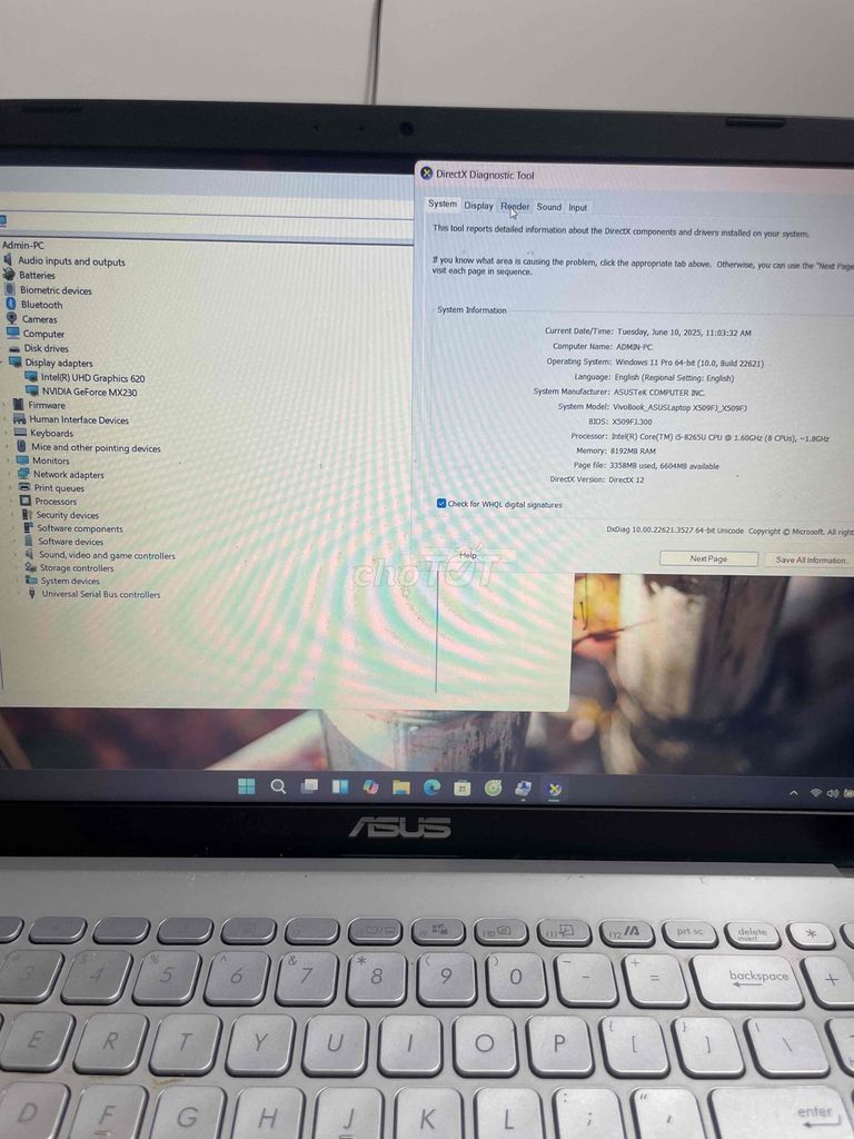 laptop asus x509 i5 8265u 8gb/256gb vga mx230. Mua bán Laptop tại Quận 12 Tp Hồ Chí Minh được đăng bởi HoàngNhân hình 2