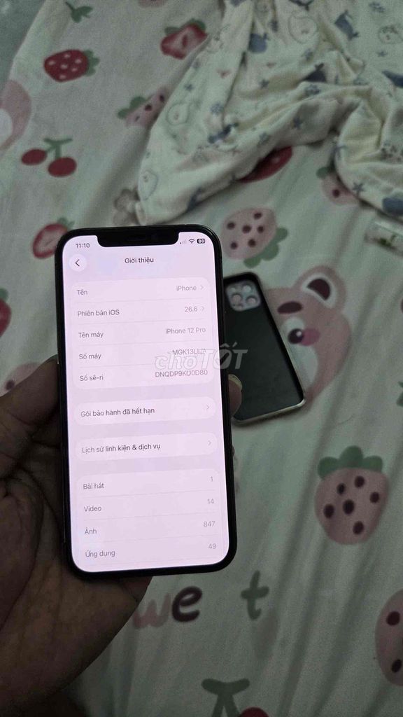 Apple iPhone 12 Pro 128GB Xám Đã thay pin. Mua bán Điện thoại tại Huyện Củ Chi Tp Hồ Chí Minh được đăng bởi hoàng oanh hình 1