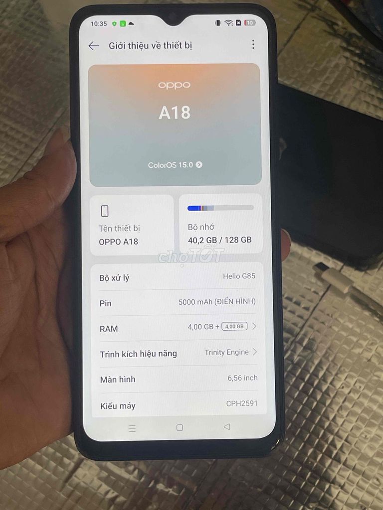 Oppo A18 ram 4+4G/ 128GB Đen zin full 2 sim. Mua bán Điện thoại tại Quận Bình Tân Tp Hồ Chí Minh được đăng bởi Tuấn hình 1