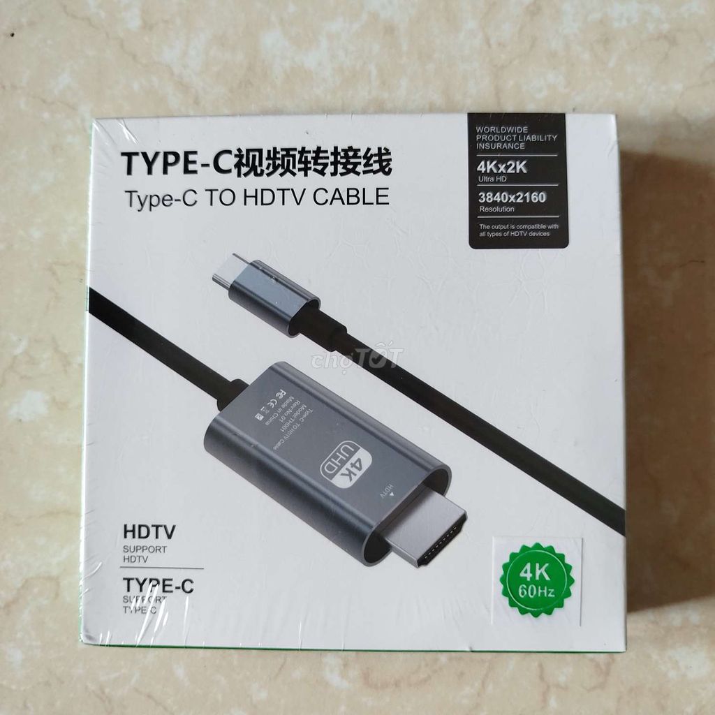 Cáp C to HDMI 4K@60Hz dài 2m . Mua bán Phụ kiện (Màn hình, Chuột...) tại Quận Nam Từ Liêm Hà Nội được đăng bởi Trần Hòa hình 1