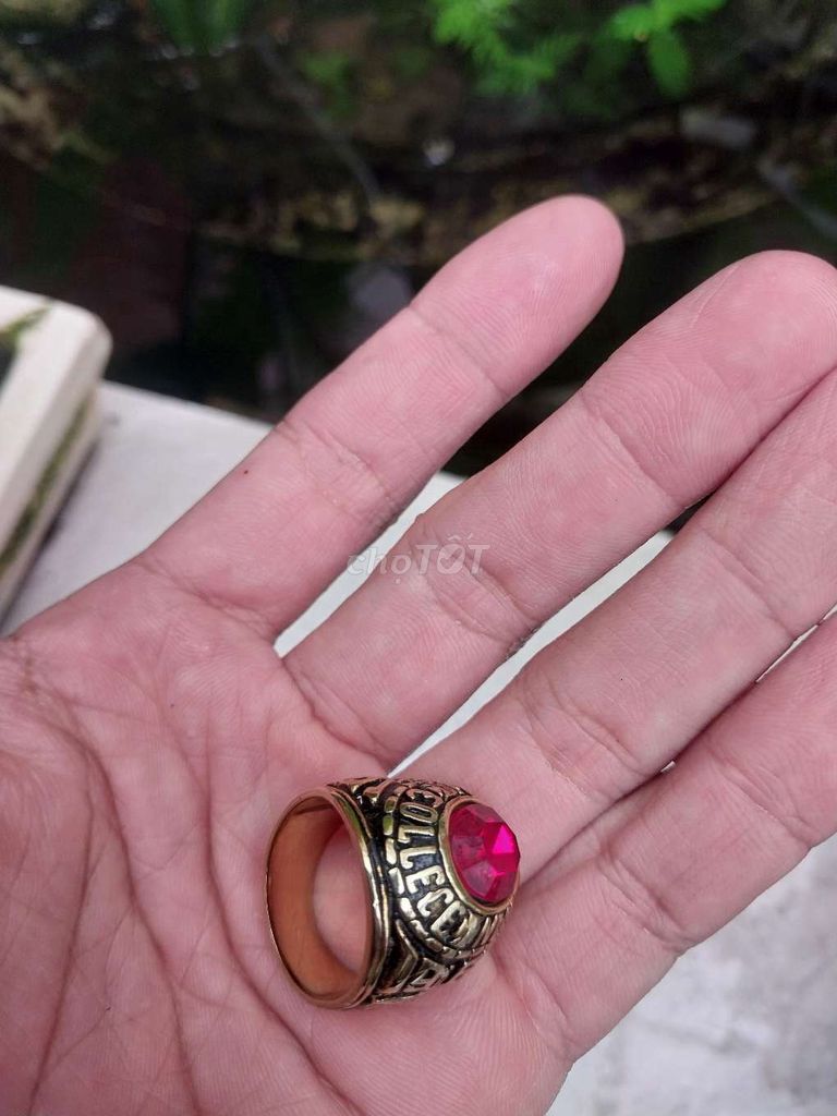 Nhẫn Bọc vàng Đỏ 21mm Unisex. Mua bán Phụ kiện thời trang khác tại Quận 5 Tp Hồ Chí Minh được đăng bởi Mr Gia Huy hình 1
