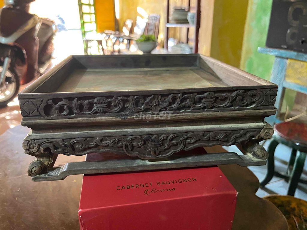 Khay trà gỗ cổ điển màu nâu. Mua bán Nội thất, đồ gia dụng khác tại Thành phố Huế Thừa Thiên Huế được đăng bởi Rọm hình 1