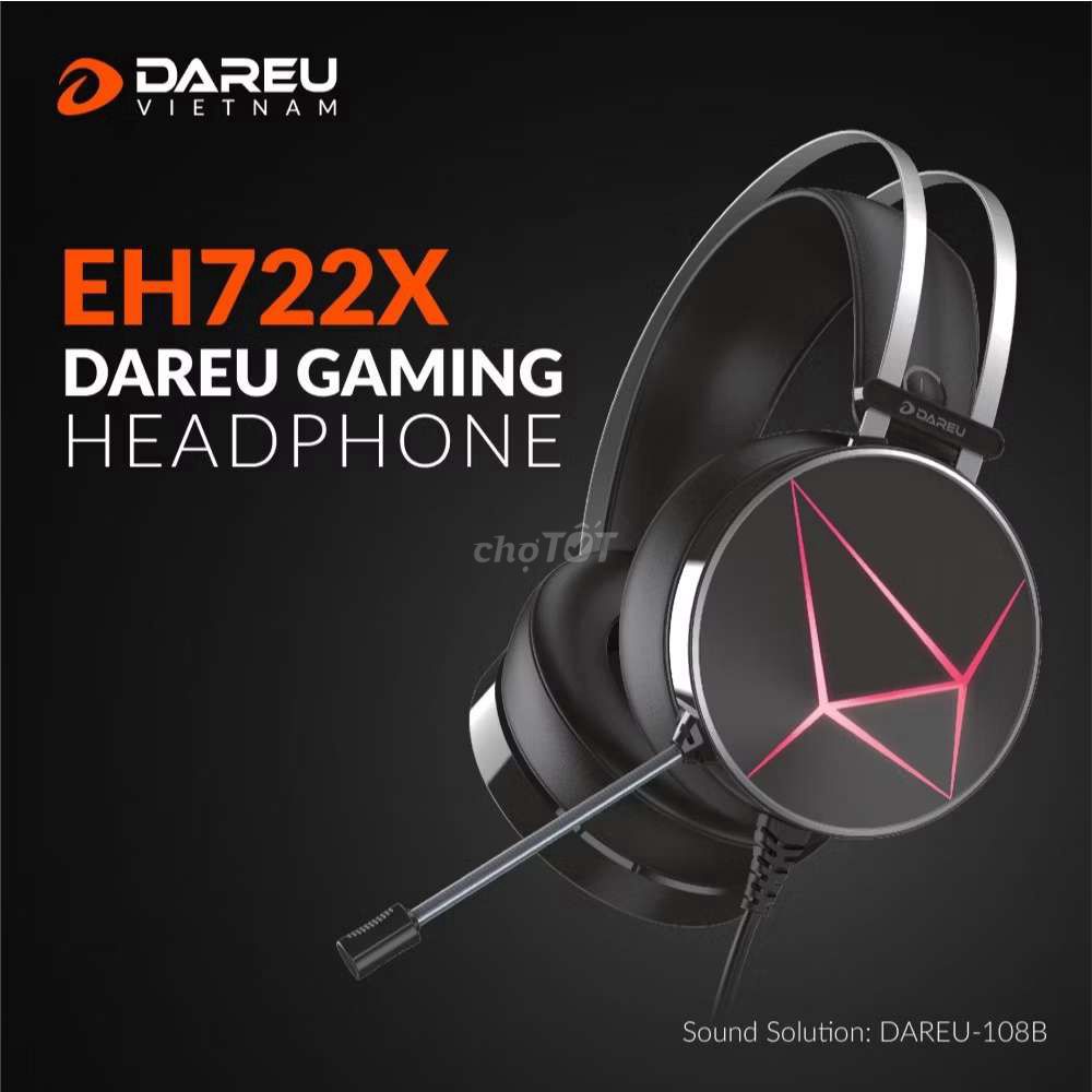 Tai nghe gaming Dareu EH722X Đen Mới. Mua bán Tivi, Âm thanh tại Quận 3 Tp Hồ Chí Minh được đăng bởi Ngô Hữu Nam hình 1