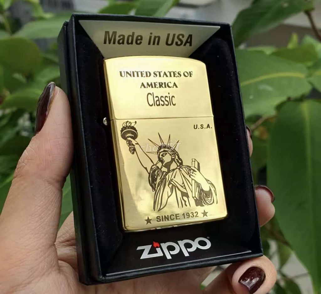 Bật Lửa Zippo Mỹ Đồng Nữ Thần Tự Do 1932 Đời LaMã