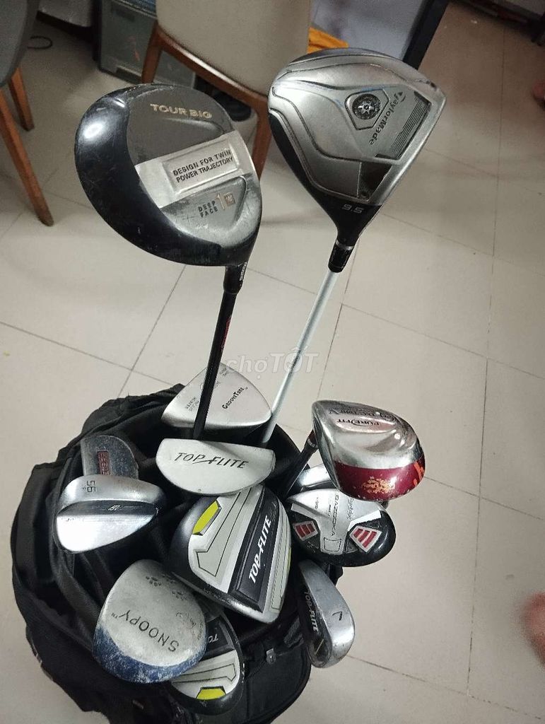 Bộ gậy golf 13 cây và túi đựng gậy hiệu Ping