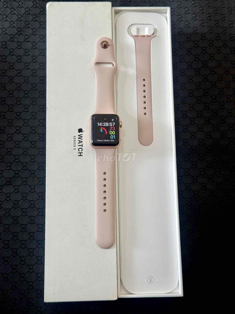 Apple Watch Series 3 38mm Hồng 99%. Mua bán Thiết bị đeo thông minh tại Thành phố Long Xuyên An Giang được đăng bởi Băng Apple  chuyên iphone hình 1