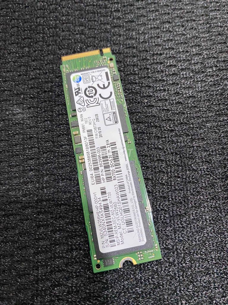 SSD Nvme Samsung Pm961 256G hàng usa zin all W10