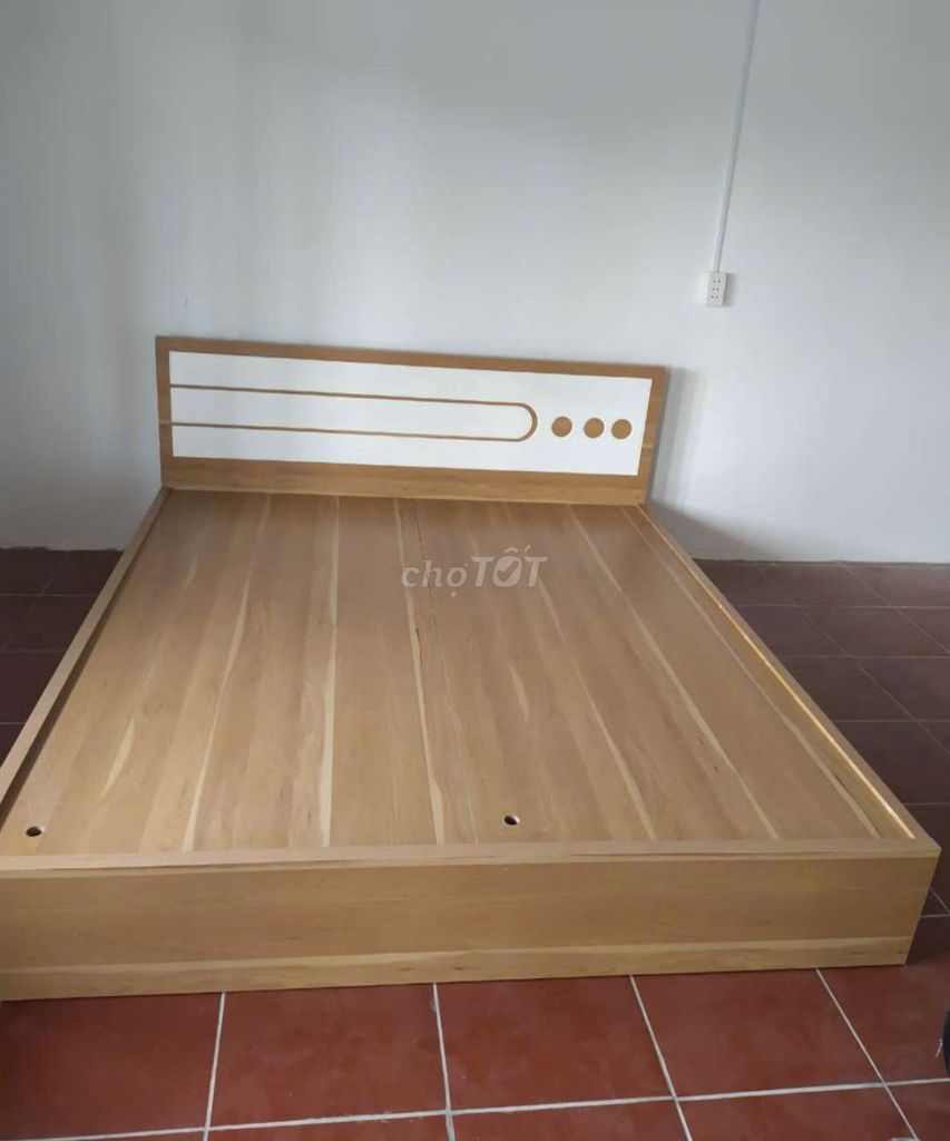 GIƯỜNG MDF GỖ CÔNG NGHIỆP 1M8*2M CÓ HỘP KÉO