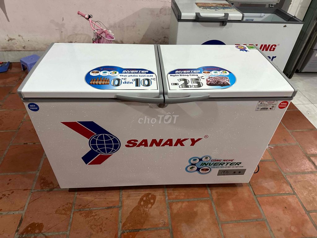 Tủ Đông Mát Sanaky 400 lít new 99% 7/2026 inverter