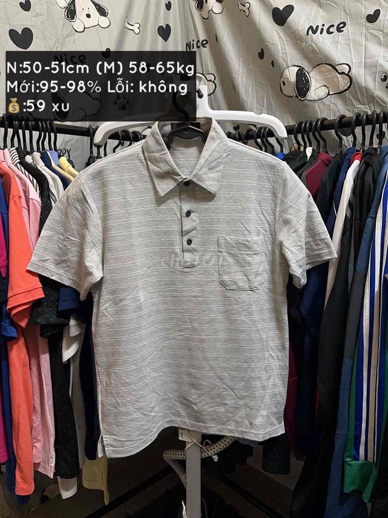 Áo Polo 2hand nhật size M 58-65kg #m3. Mua bán Quần áo tại Huyện Cái Nước Cà Mau được đăng bởi Tiệm Si Min hình 1