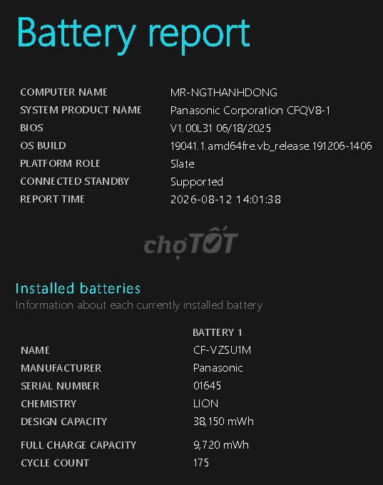 Panasonic-CF-QV8 i5-8365U 12" 3K Cảm Ứng,8GB/256GB. Mua bán Laptop tại Quận Hà Đông Hà Nội được đăng bởi THANH DONG hình 1
