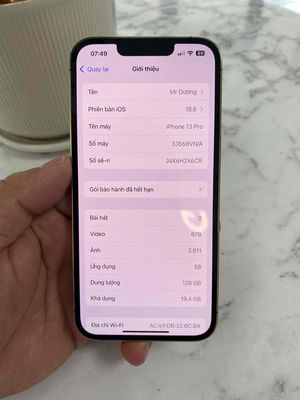 iPhone 13 Pro 128GB Vàng Quốc Tế fix màn 1 lần. Mua bán Điện thoại tại Thị xã Bến Cát Bình Dương được đăng bởi Tấn Dương