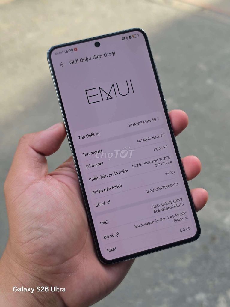 Huawei Mate 50 Đen 256GB Quốc tế Đã sử dụng. Mua bán Điện thoại tại Thành phố Long Xuyên An Giang được đăng bởi Văn hình 1