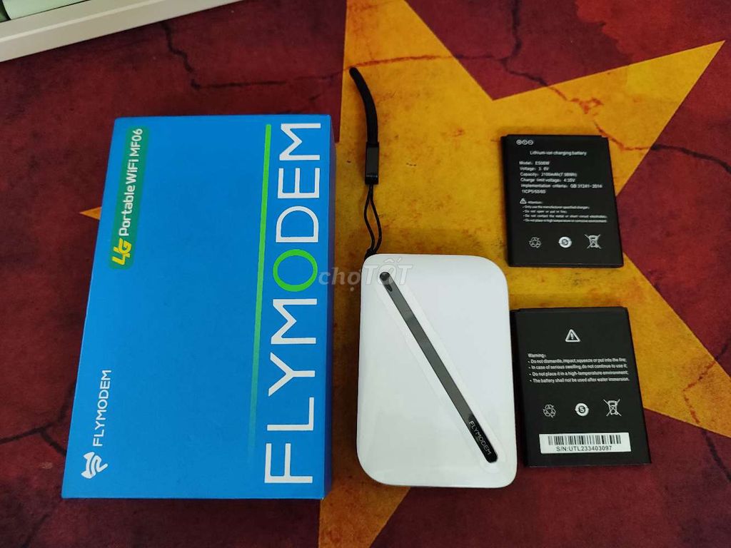 Bộ phát Wifi FLYMODEM MF06 Trắng kèm 2 pin. Mua bán Phụ kiện (Màn hình, Chuột...) tại Thị xã Duyên Hải Trà Vinh được đăng bởi Luc  hình 1