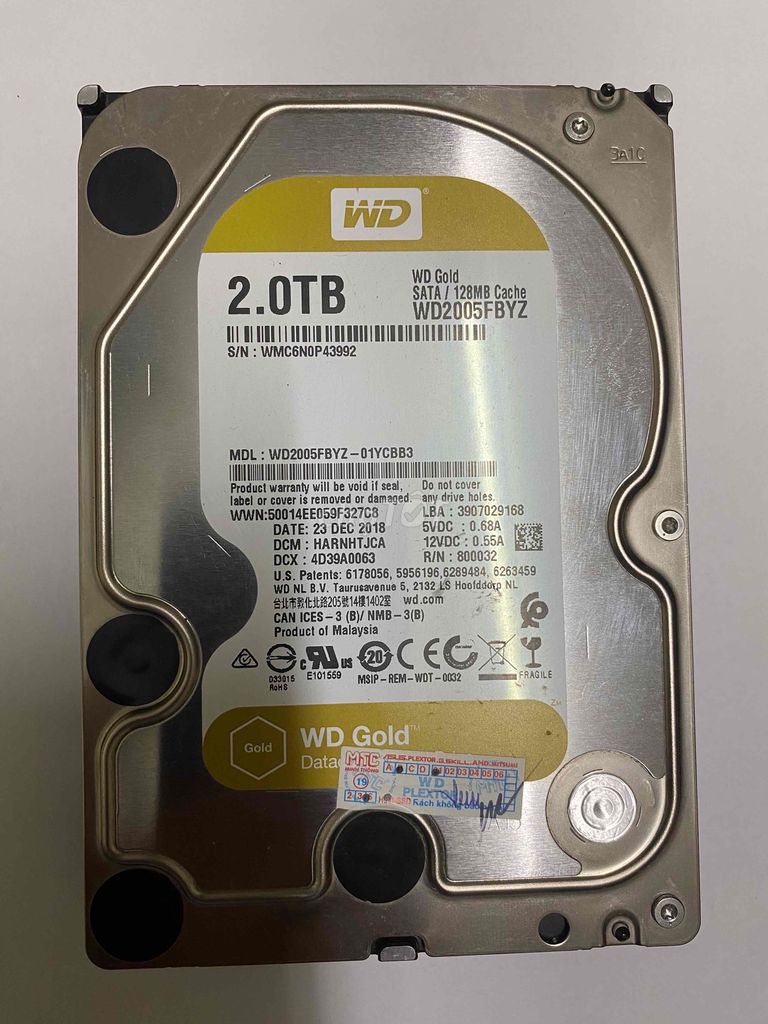 Ổ Cứng HDD Western Gold 2T (2.000G)