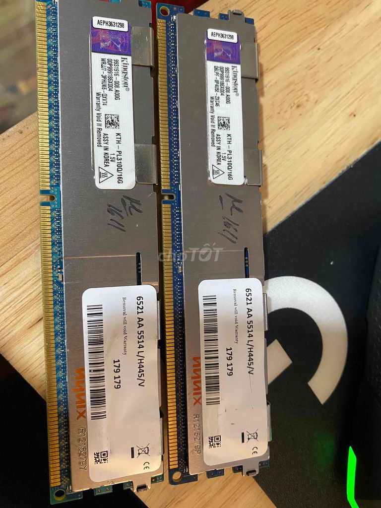 RAM3 ecc Kingston 16g. Mua bán Linh kiện (RAM, Card...) tại Huyện Trà Ôn Vĩnh Long được đăng bởi maximura hình 1