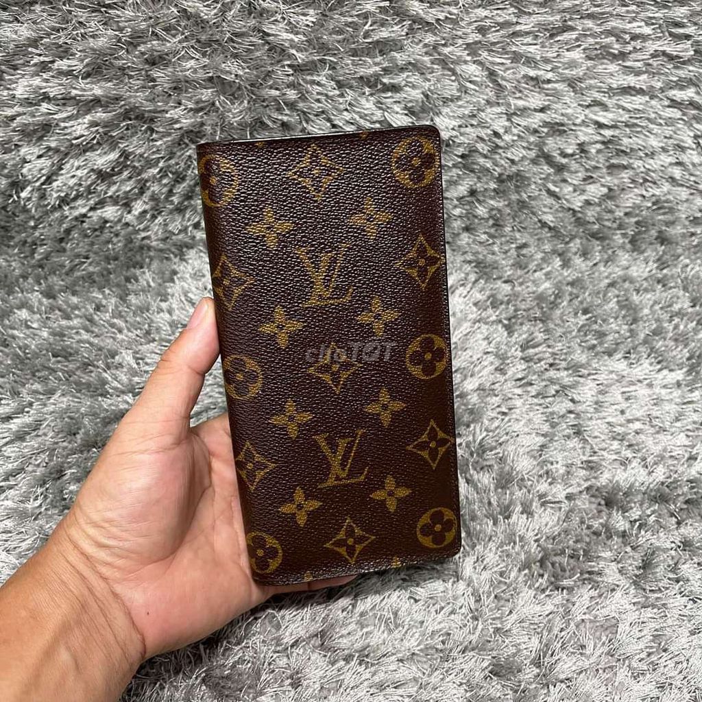 Lv Brazza Wallet Monogram Canvas In Brown.