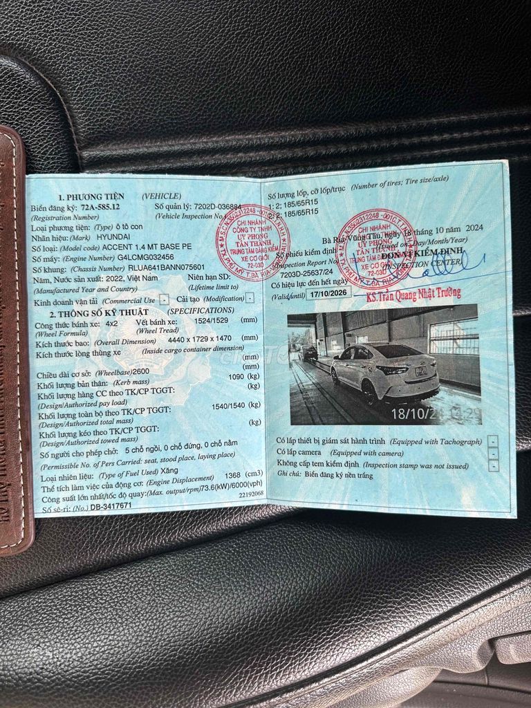 Hyundai Accent 2022 1.4 MT Tiêu Chuẩn - 400000 km. Mua bán Ô tô tại Thị xã Phú Mỹ Bà Rịa - Vũng Tàu được đăng bởi Phan nhu dat hình 6