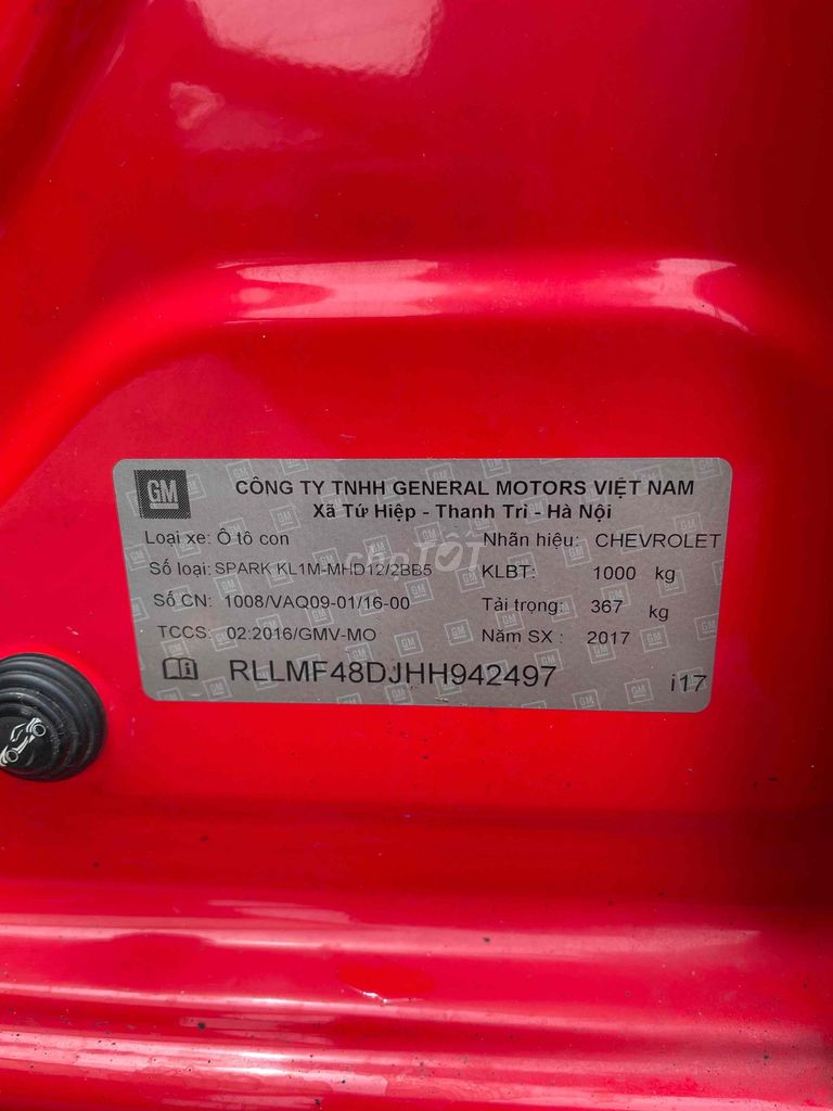 Chevrolet Spark 2017 1.2 LT - 80000 km. Mua bán Ô tô tại Thành phố Ngã Bảy Hậu Giang được đăng bởi Xe Máy Minh Hiếu Hậu Giang  hình 4