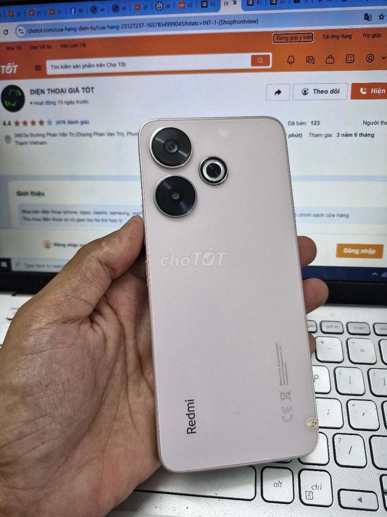 XIAOMI REDMI 13 6GB.128GB PIN 5030 HELIO G91 ULTRA. Mua bán Điện thoại tại Quận Bình Thạnh Tp Hồ Chí Minh được đăng bởi Dân Mobile hình 1