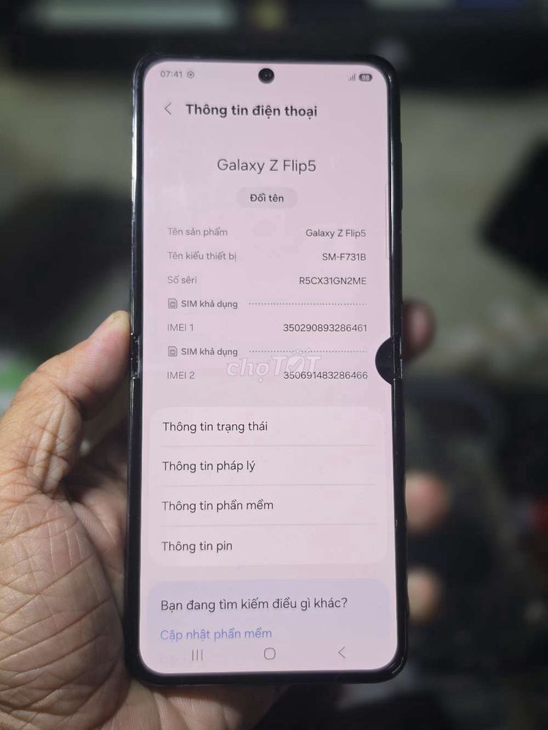 Samsung Galaxy Z Flip5 256GB VN giá rẻ . Mua bán Điện thoại tại Quận 8 Tp Hồ Chí Minh được đăng bởi Thiên Hòa mobile  hình 1