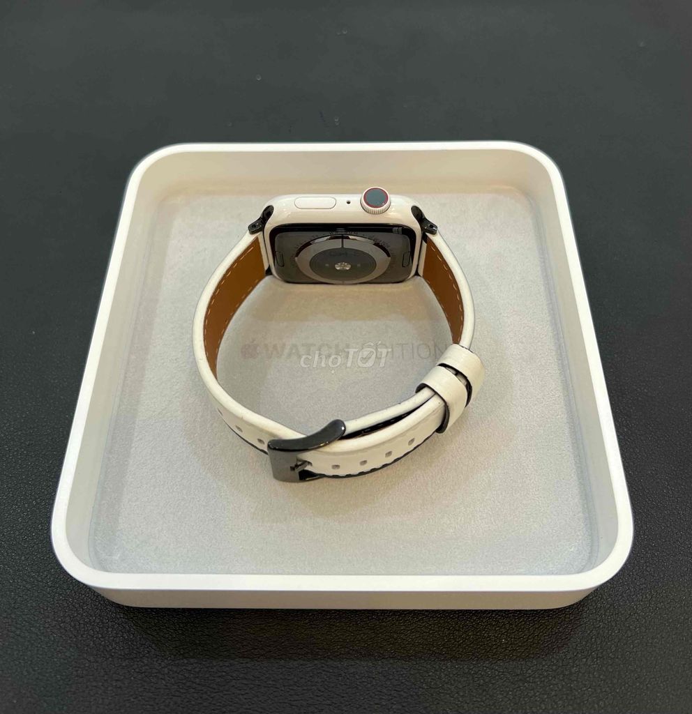 Apple watch series 5/44 gốm trắng full pk