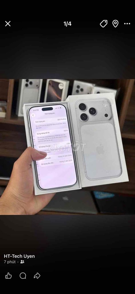 Apple iPhone 17 Pro 256GB Bạc ZP/A 99% mới. Mua bán Điện thoại tại Thành phố Biên Hòa Đồng Nai được đăng bởi Uyên Phạm hình 1