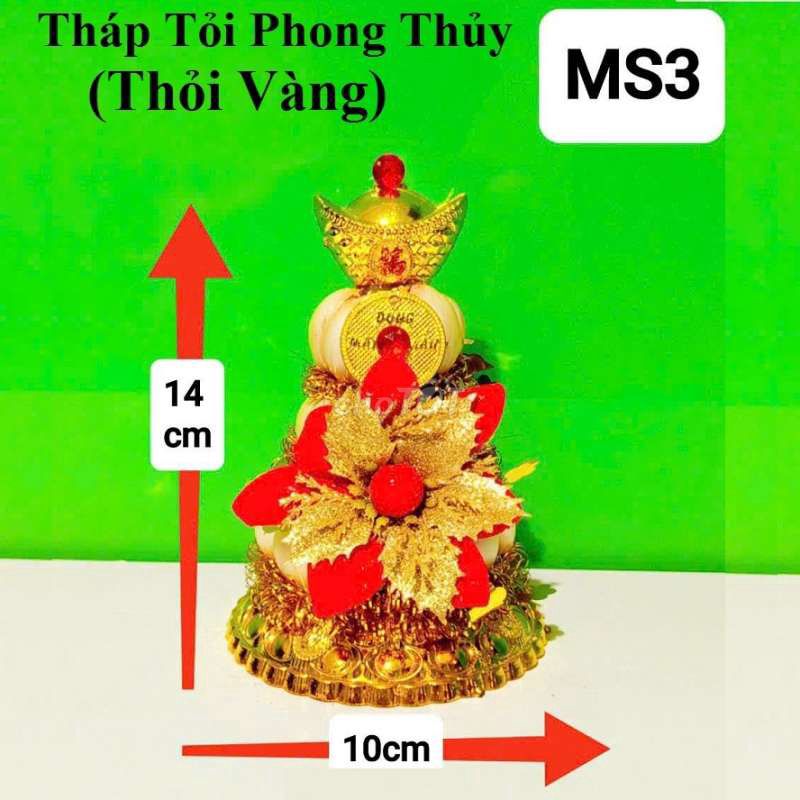 Tháp Tỏi Phong Thủy (Thỏi Vàng) MS3