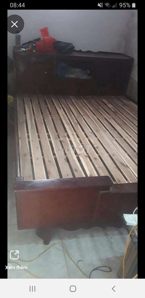 Giường hộp Gỗ Cổ điển Nâu. Mua bán Giường, chăn ga gối nệm tại Quận Ninh Kiều Cần Thơ được đăng bởi Phạm Anh Tuấn  hình 1