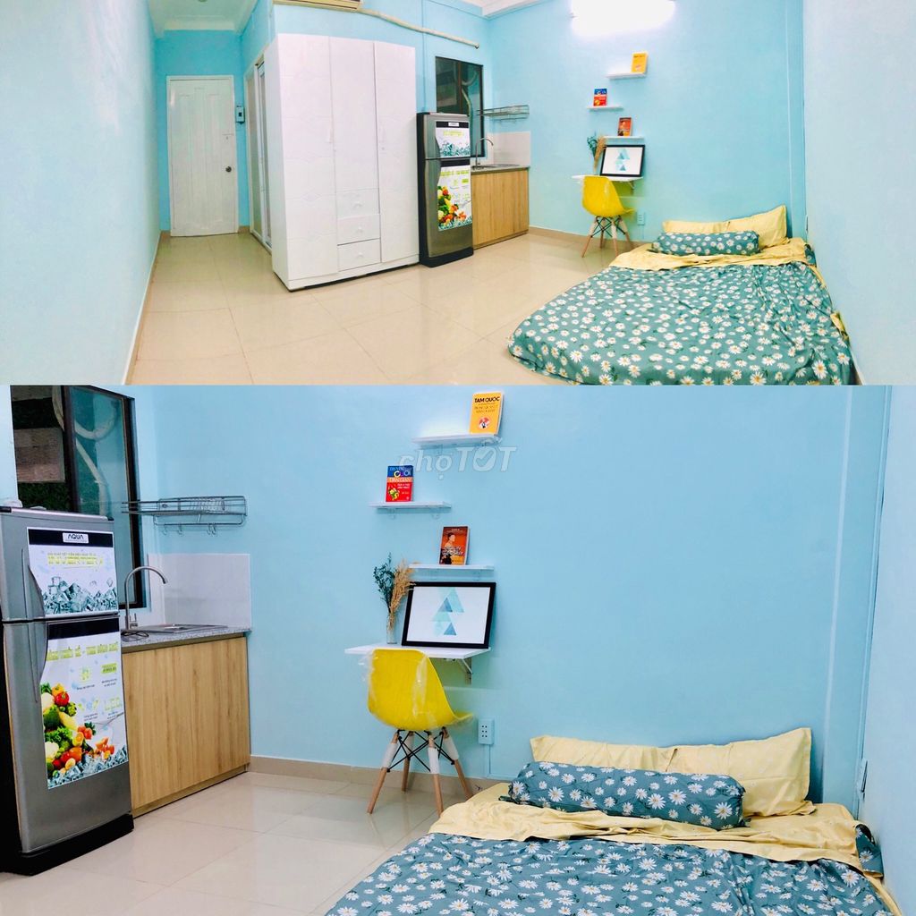 STUDIO 1 NGƯỜI 15M2 CỬA SỔ- TÂN BÌNH-CV BÀU CÁT 3, 𝑬𝑻𝑶𝑾𝑵 , 𝑺𝑨̂𝑵 𝑩𝑨𝒀 T3.