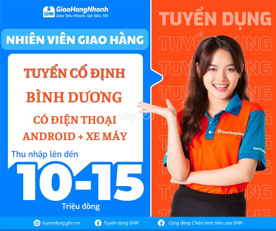 Bình Dương - Tuyển dụng Nhân viên giao hàng