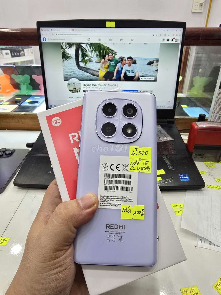 Xiaomi Redmi Note 15 - Mới 100%. Mua bán Điện thoại tại Thành phố Long Xuyên An Giang được đăng bởi Facebook Cầm Đồ Thúy Vân hình 1