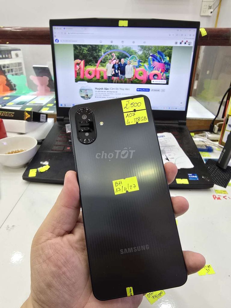 Samsung A07 4GB/128GB Đen Đã sử dụng. Mua bán Điện thoại tại Thành phố Long Xuyên An Giang được đăng bởi Facebook Cầm Đồ Thúy Vân hình 1