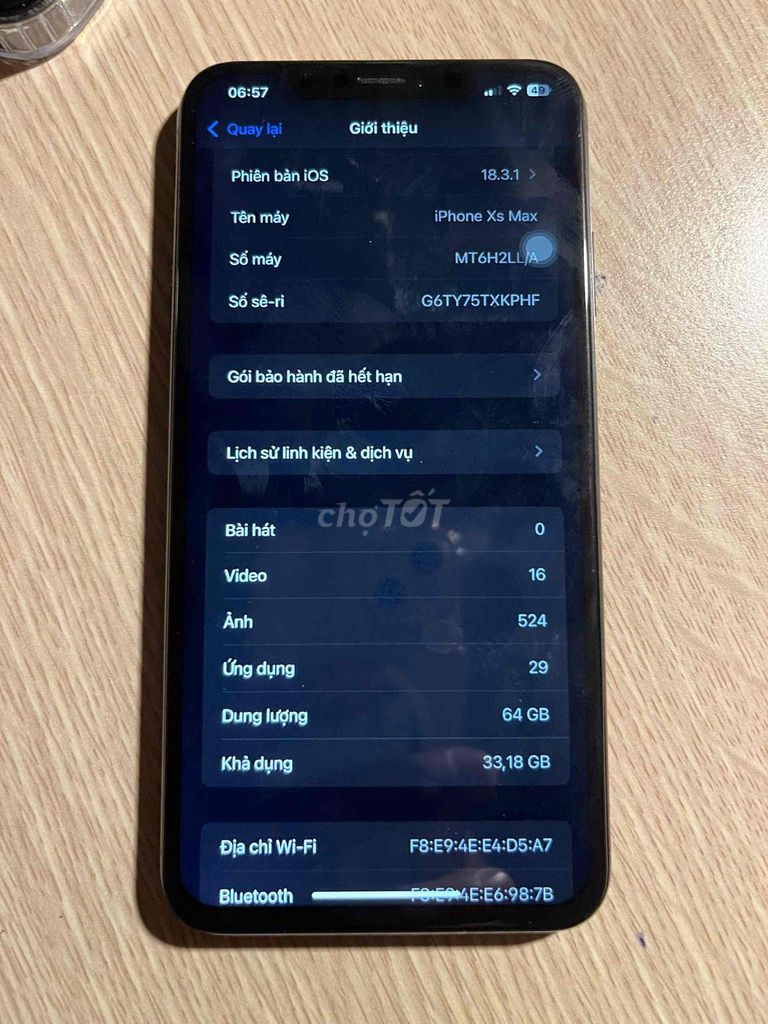Apple iPhone Xs Max 64GB dùng ổn định. Mua bán Điện thoại tại Quận Hai Bà Trưng Hà Nội được đăng bởi Quang Anh hình 1
