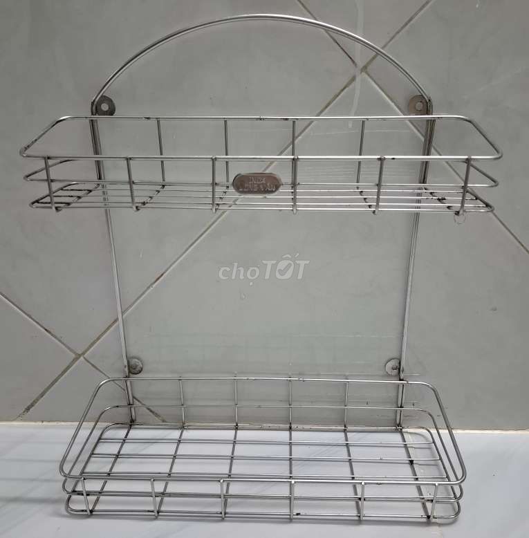 Kệ inox treo tường 2 tầng loại nhỏ