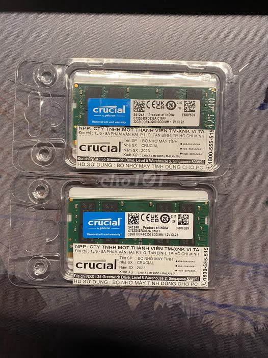 RAM Laptop Crucial DDR4 32GB 3200Mhz . Mua bán Linh kiện (RAM, Card...) tại Quận Cầu Giấy Hà Nội được đăng bởi Toàn hình 1