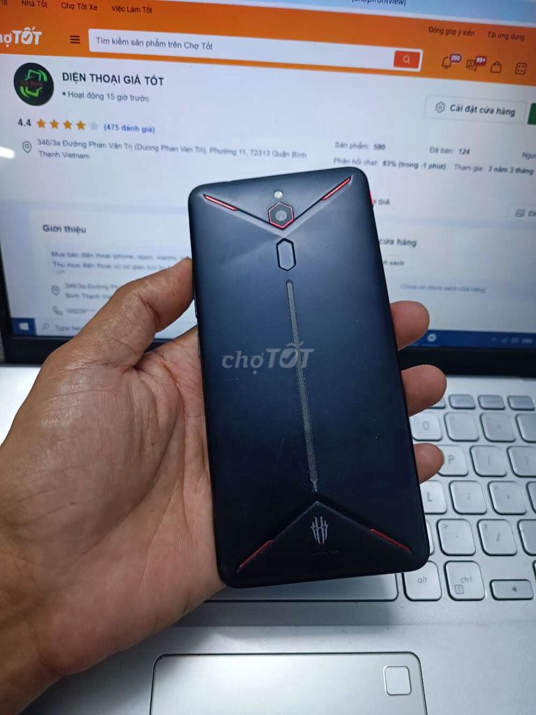 RED MAGIC MARS 6GB.64GB SNAP 845 PIN 3800 FULL CN. Mua bán Điện thoại tại Quận Bình Thạnh Tp Hồ Chí Minh được đăng bởi Dân Mobile hình 1