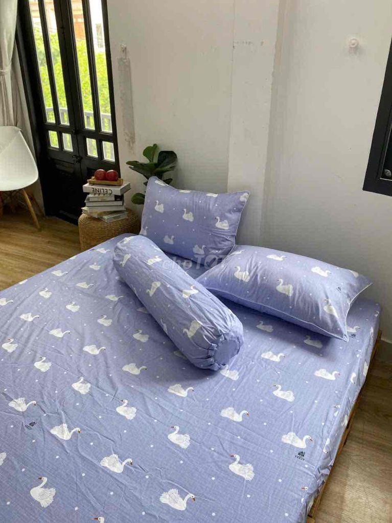 Bộ drap giường Cotton Tím nhạt Vịt. Mua bán Giường, chăn ga gối nệm tại Quận Tân Phú Tp Hồ Chí Minh được đăng bởi Shop nhỏ hình 1