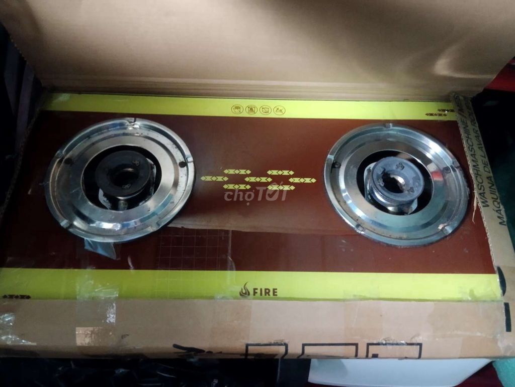 Bếp ga Fire 2 lò Nâu. Mua bán Bếp, lò, đồ điện nhà bếp tại Quận Liên Chiểu Đà Nẵng được đăng bởi Minh hình 1