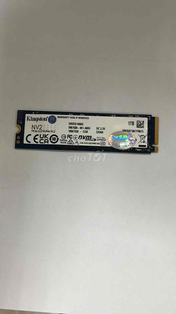 SSD Kingston NV2 1TB NVMe M.2. Mua bán Linh kiện (RAM, Card...) tại Huyện Thanh Trì Hà Nội được đăng bởi toan hình 1