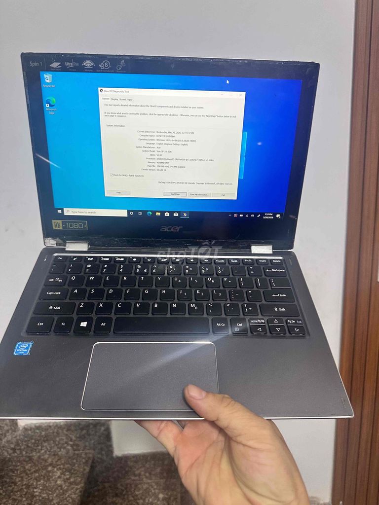 Acer Spin 1 N4200 4GB Xám. Mua bán Laptop tại Quận 12 Tp Hồ Chí Minh được đăng bởi Hoàng hình 1