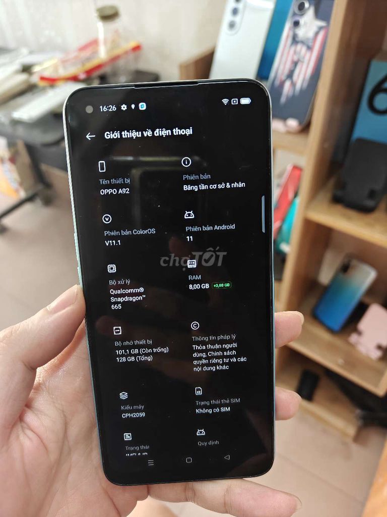 Oppo A92 128GB Xanh. Mua bán Điện thoại tại Quận Thanh Xuân Hà Nội được đăng bởi cửa hàng điện thoại giá rẻ hình 1