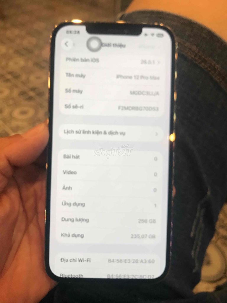 Apple iPhone 12 Pro Max 256GB Vàng. Mua bán Điện thoại tại Thành phố Bạc Liêu Bạc Liêu được đăng bởi saudom hình 1