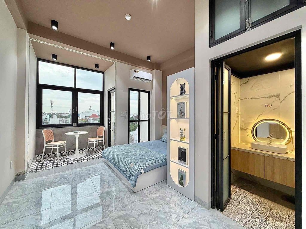 STUIDO BAN CÔNG FULL NỘI THẤT THIẾT KẾ HIỆN ĐẠI GẦN AEON TÂN PHÚ